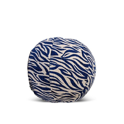 Kudde Anima zebra rund Blå