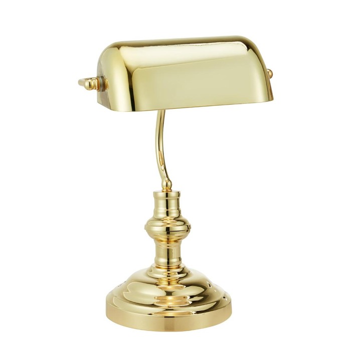 Bordslampa Bankers i mässing, 42 cm