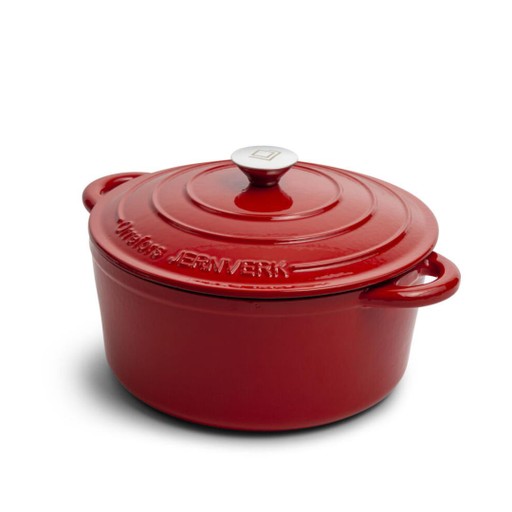 Gjutjärnsgryta 5 l Röd