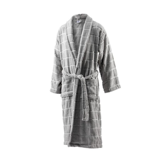 Badrock/Morgonrock Frotté Ljusgrå