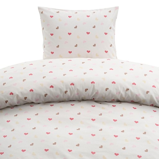 Bäddset Hjärtrud Beige