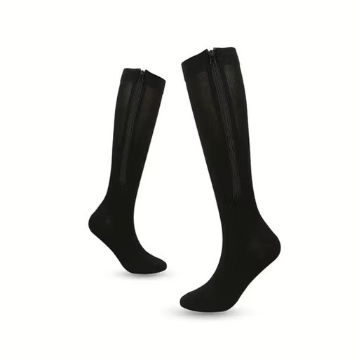 Stödstrumpor med dragkedja 2-par