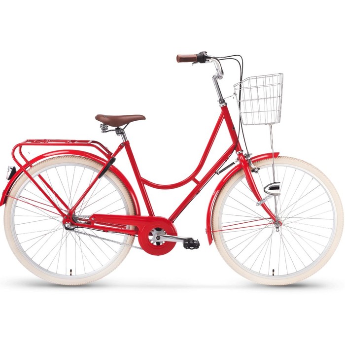 Damcykel Stålhästen Retro 3 vxl, Komfortsadel Damcykel Stålhästen Retro 3 vxl, Komfortsadel Röd