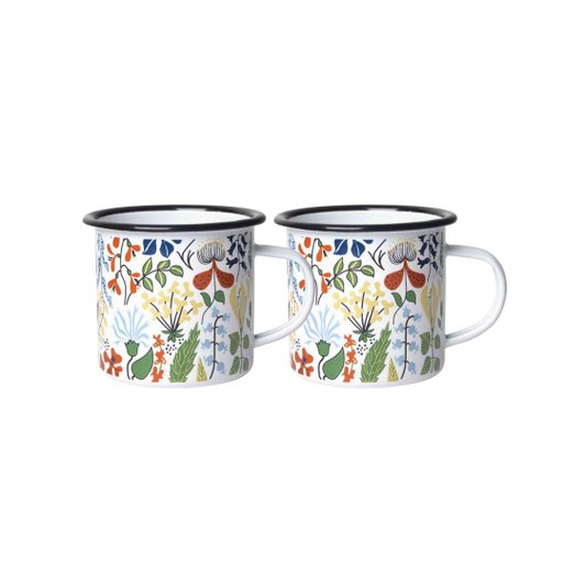 Herbarium - Emaljmugg 2-pack Herbarium - Emaljmugg 2-pack
