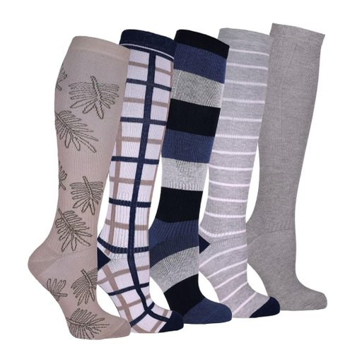 Stödstrumpor ljust 5-pack