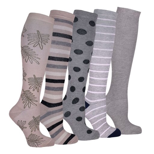 Stödstrumpor Bomull ljust 5-pack