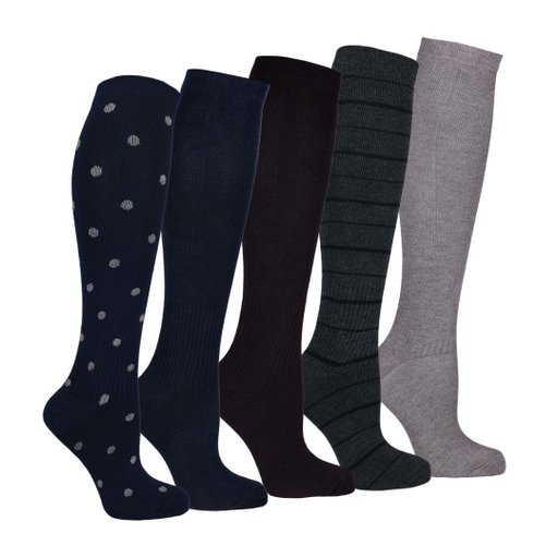 Stödstrumpor Bambu flerfärgat 5-pack