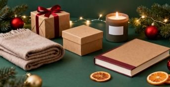 En julinspirerad bild med gröna detaljer