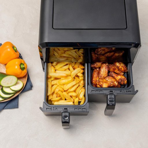 Luftfritös med dubbla korgar 2X4L 2400W Luftfritös med dubbla korgar 2X4L 2400W