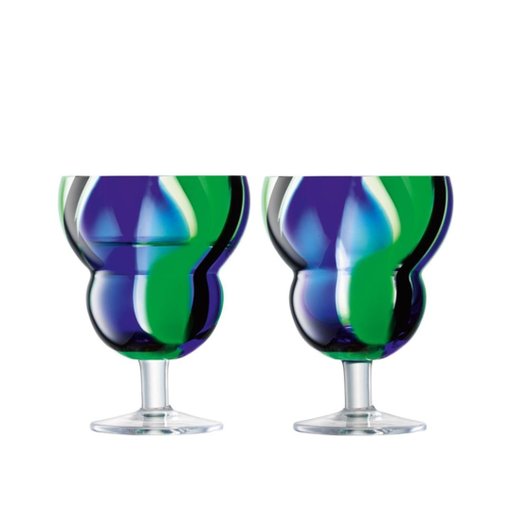 Vinglas Folk Svart/blå/grön 2-pack Vinglas Folk Svart/blå/grön 2-pack