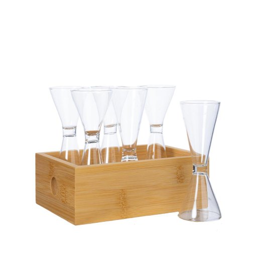 Snapsglas Nature i bambubox, 6-pack Snapsglas Nature i bambubox, 6-pack