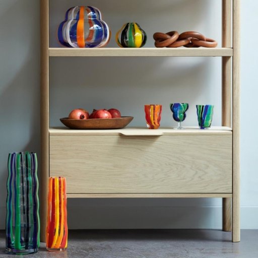 Dricksglas Folk orange/röd/gul 2-pack