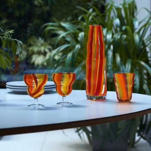 Dricksglas Folk orange/röd/gul 2-pack