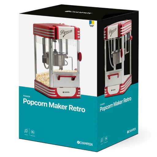 Popcornmaskin Retro XL PCM406 Röd Metallic Popcornmaskin Retro XL PCM406 Röd Metallic
