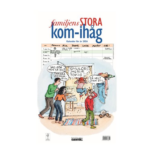 Familjens STORA kom-ihåg-kalender 2026