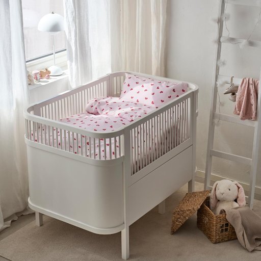 Bäddset Hjärtrud spjälsäng