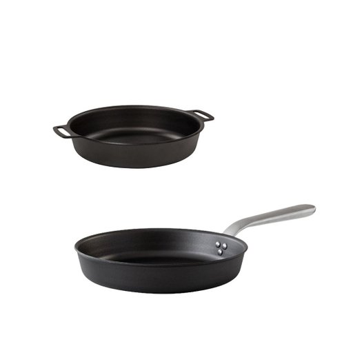 Paket Stekpanna med ergonomiskt handtag, 28 cm och stekpanna/pajform 24 cm