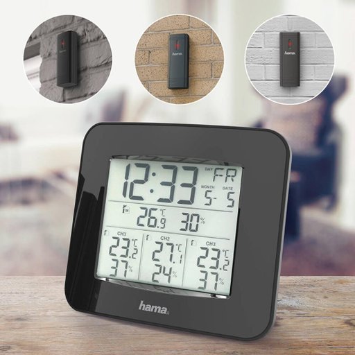 HAMA Väderstation EWS-Trio 3x Sensor 