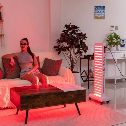 Rödljuspanel 1500 W med fotstöd