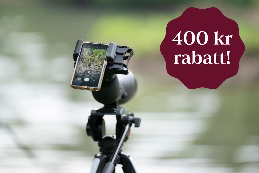 400 kr rabatt på tubkikare med stativ och mobiladapter