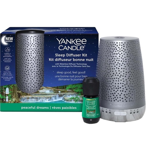Yankee Candle Sleep Diffuser Starter Kit Silver