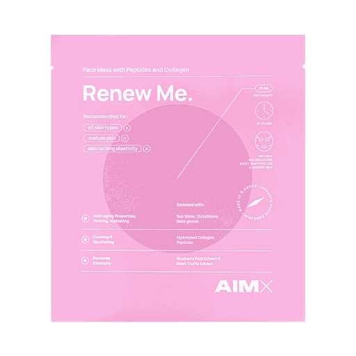 AIMX Renew Me face mask with Peptides and collagen 25ml
