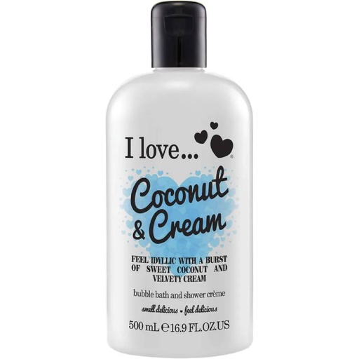 I Love Bubble Bath & Shower Créme Coconut & Cream 500ml