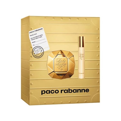 Paco Rabanne Lady Million Edp 80ml + 20ml Travelspray Giftset