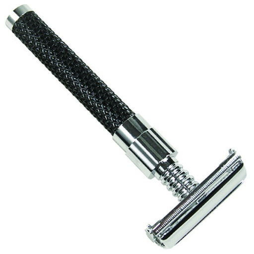 Parker Super Heavyweight Black & Chrome Handle Butterfly Open Safety Razor