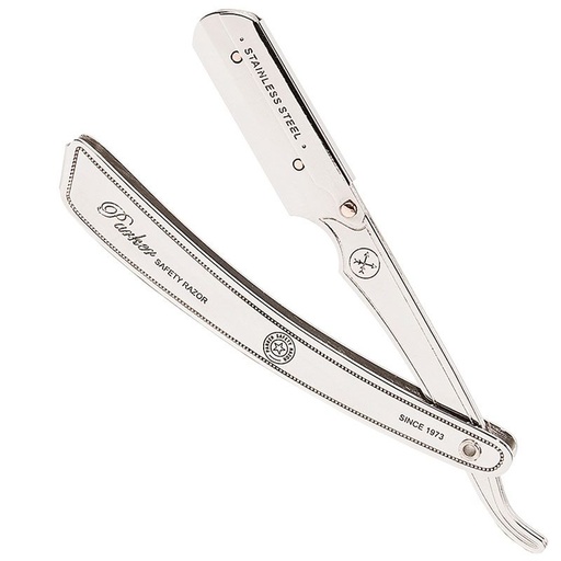 Parker Heavy-Duty Stainless-Steel Handle Clip Type Barber/Straight Razor