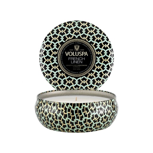 Maison 3 Wick Tin Candle 340g - French Linen