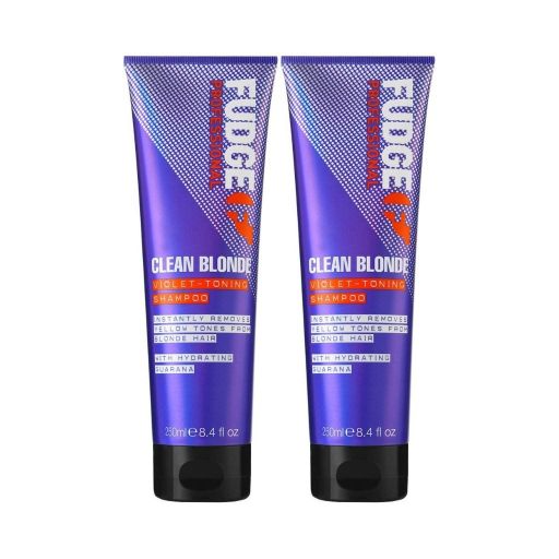 2-Pack Fudge Clean Blonde Violet Toning Shampoo 250ml