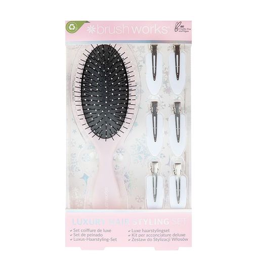 Brushworks Luxury Pink Hair Styling Set