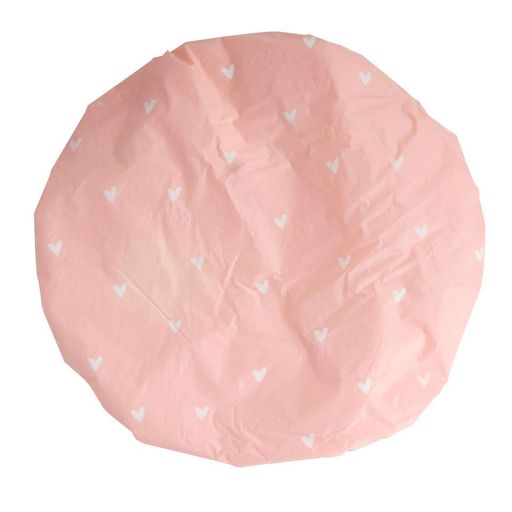 Brushworks Reversible Shower Cap - Heart Pattern