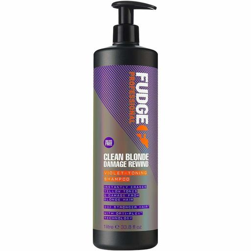 Fudge Clean Blonde Damage Rewind Violet-Toning Shampoo 1000ml