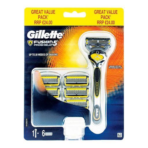 Gillette Fusion Proshield Rakhyvel + 6 Rakblad