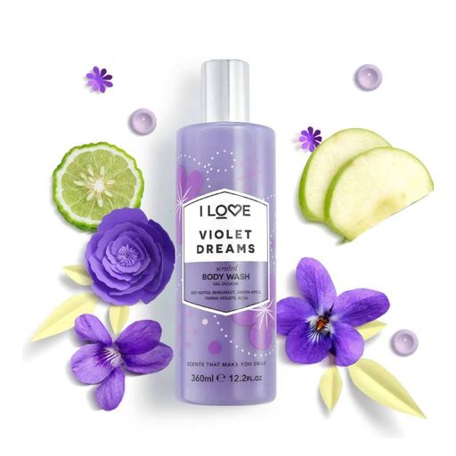 I Love Violets Dreams Scented Body Wash 375ml