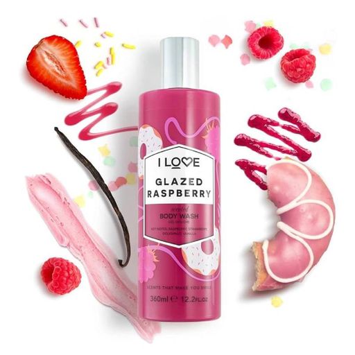 I Love Glazed Raspberry Scented Body Wash 350ml