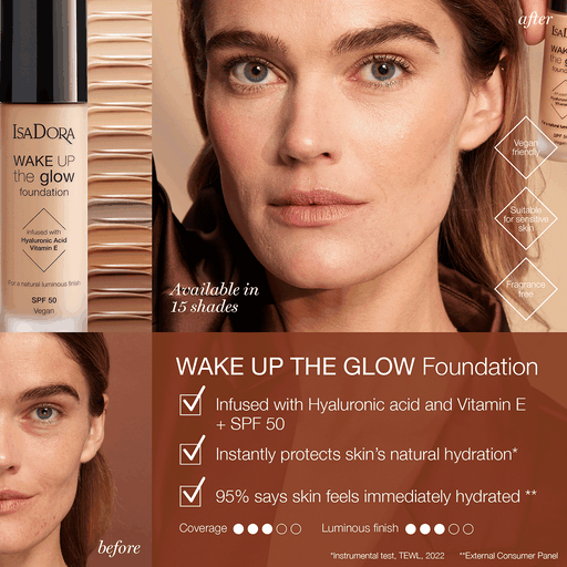 IsaDora Wake Up the Glow Foundation SPF50 3C