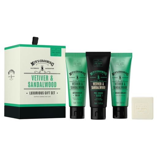 Scottish Fine Soaps Vetiver & Sandalwood Luxurious Gift Set