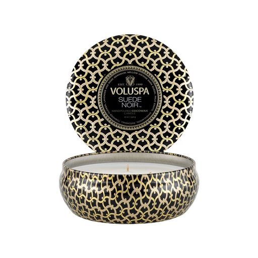 Maison 3 Wick Tin Candle 340g - Suede Noir