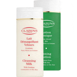 Cleansing Duo (Komb. / Fet hy) Cleansing Milk 200 ml + Toning Lotion 200 ml - Clarins