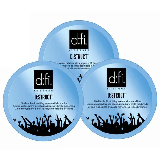 3-Pack d:fi D:Struct Pliable Molding Creme 75g