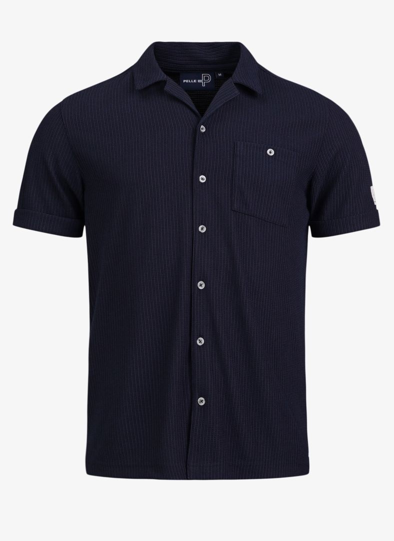Brassie Camp Collar Shirt Dk Navy Blue
