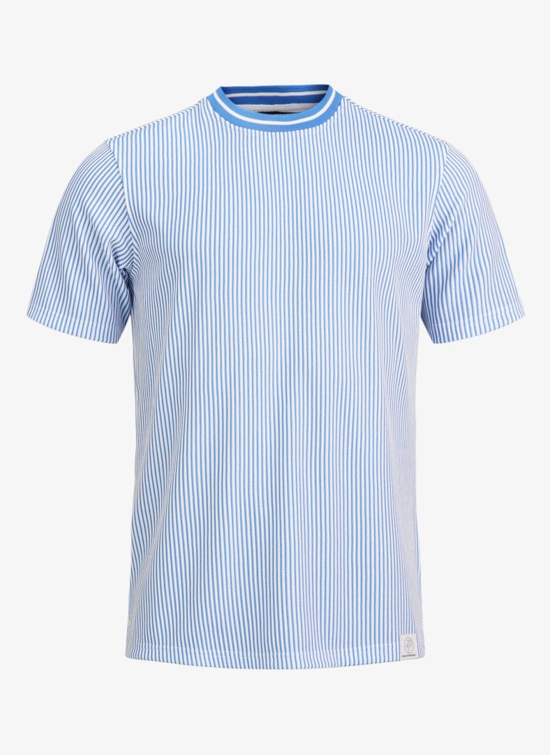 Brassie Tee Blue Poppy Stripe