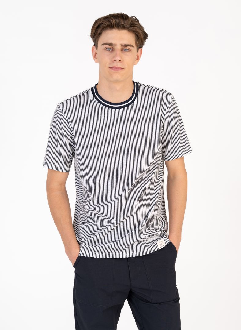 Brassie Tee Dk Navy Stripe