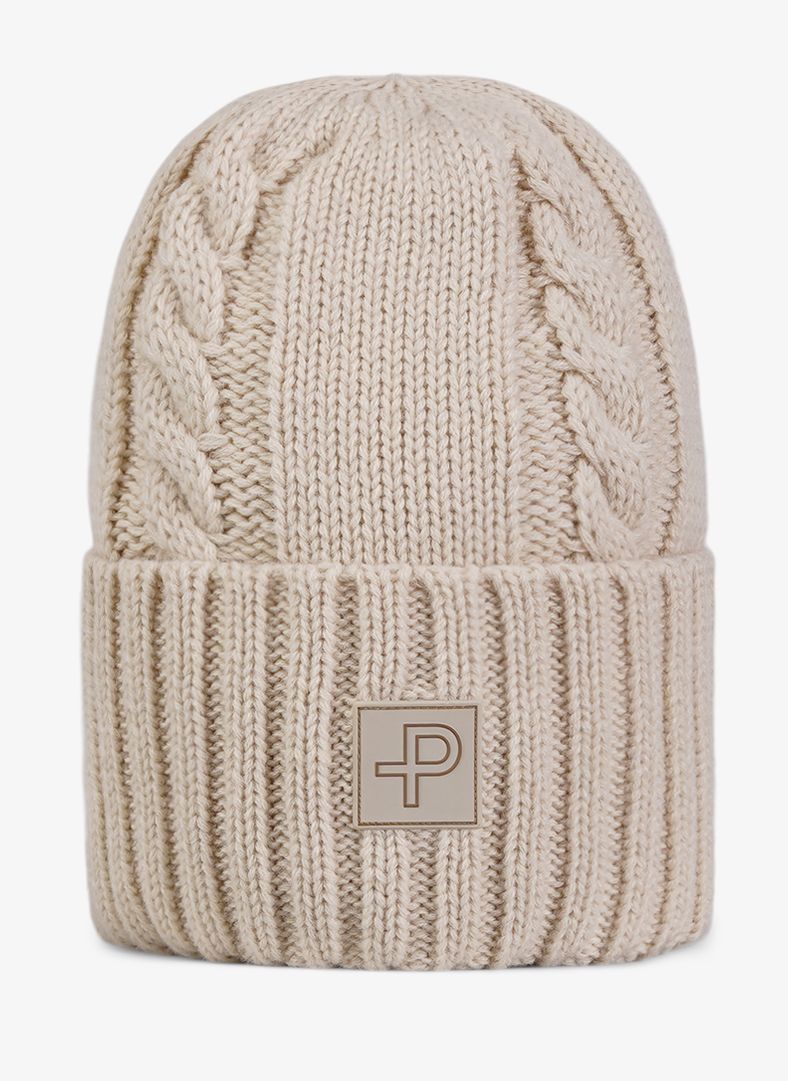 Cabane Knitted Hat Cream white