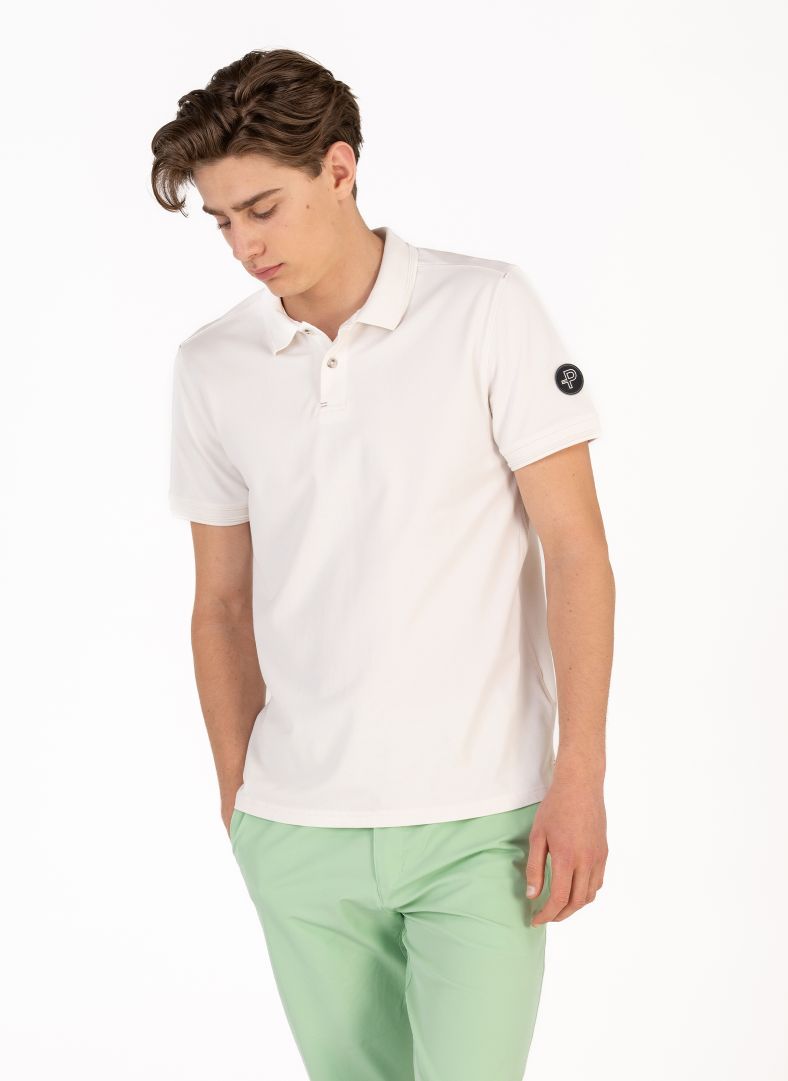 Crew Polo Sand Dollar White