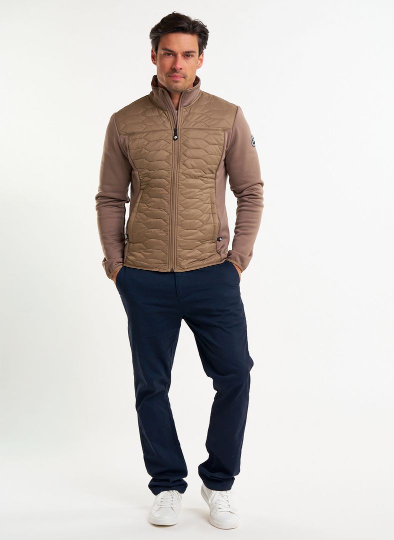Levo Quilted Zip  Toffee