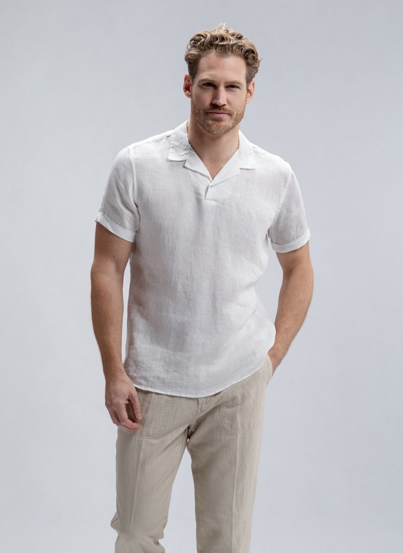 Linen Polo White